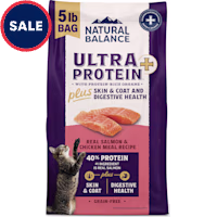 Natural Balance Ultra Protein Skin & Coat and Digestive Health, Real Salmon & Chicken Meal Recipe Plus Dry Cat Food