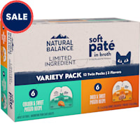 Natural Balance Limited Ingredient Split Cup Chicken and Duck Wet Cat Food Variety Pack