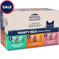 Natural Balance Limited Ingredient Chicken, Duck and Salmon Wet Cat Food Pate Variety Pack