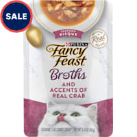 Purina Fancy Feast Broth Topper Seafood Bisque & Accents of Real Crab Lickable Wet Cat Food