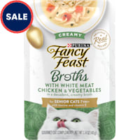 Purina Fancy Feast Broth Topper Creamy with White Meat Chicken Lickable Senior Cat Food