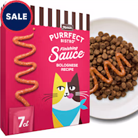 Merrick Purrfect Bistro Bolognese Recipe Sauce Wet Cat Treats, Delicious for Snacking or Cat Food Topper