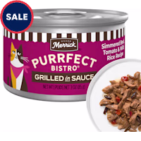 Merrick Purrfect Bistro Simmered Beef, Tomato and Wild Rice Recipe in Gravy, High Protein Natural Wet Cat Food