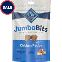 Blue Buffalo Jumbo Bits Soft & Chewy Anytime Treats Mineral Enhanced for Flavor Chicken Recipe Natural Dog Treats