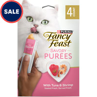 Purina Fancy Feast Savory Purees with Tuna & Shrimp Lickable Cat Treats