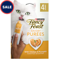 Purina Fancy Feast Savory Purees with Chicken & Pumpkin Lickable Cat Treats