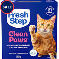 Fresh Step Clean Paws Multi Cat Clumping Litter with Febreze Freshness