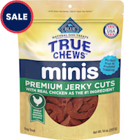 Blue Buffalo True Chews Minis Premium Jerky Cuts with Real Chicken, Natural Dog Treats Mineral-Enhanced for Flavor