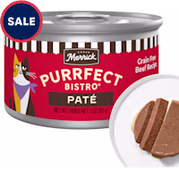 Merrick Purrfect Bistro Grain Free Premium High Protein Beef Recipe Soft Canned Pate Adult Wet Cat Food