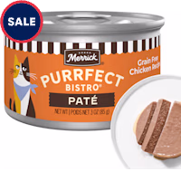 Merrick Purrfect Bistro Grain Free Premium High Protein Chicken Recipe Soft Canned Pate Adult Wet Cat Food