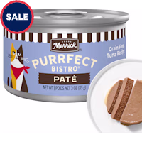 Merrick Purrfect Bistro Grain Free Premium High Protein Tuna Recipe Soft Canned Pate Adult Wet Cat Food