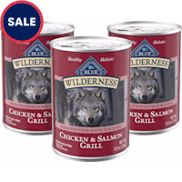 Blue Buffalo Wilderness Salmon & Chicken High-Protein Grain-Free Adult Canned Dog Food