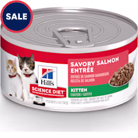 Hill's Science Diet Kitten Savory Salmon Entree Canned Wet Cat Food