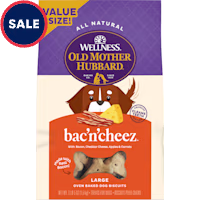 Old Mother Hubbard by Wellness Classic Bac'N'Cheez Natural Large Oven-Baked Biscuits Dog Treats