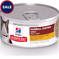 Hill's Science Diet Adult Hairball Control Savory Chicken Entree Canned Wet Cat Food
