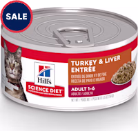 Hill's Science Diet Adult Turkey & Liver Entree Canned Wet Cat Food