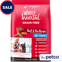WholeHearted Grain Free Large Breed Beef and Pea Recipe Adult Dry Dog Food
