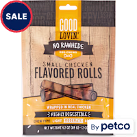 Good Lovin' No Rawhide Small Chicken Flavored Rolls for Dogs