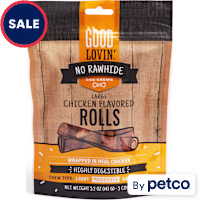 Good Lovin' No Rawhide Large Chicken Flavored Rolls for Dogs