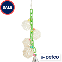 You & Me 4-Ball Chain with Bell Noisemaking Bird Toy