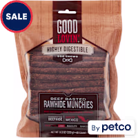 Good Lovin' Highly Digestible Beef Basted Rawhide Munchies Dog Treats