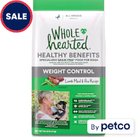 WholeHearted Healthy Benefits Weight Control Lamb and Pea Recipe Dry Dog Food