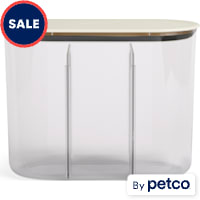 Reddy White Divided Dog Treat Jar