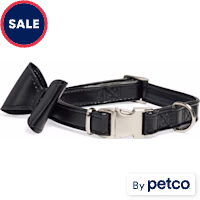 YOULY Black Bowtie Dog Collar