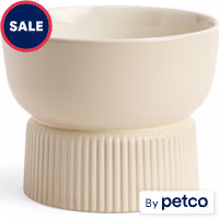 EveryYay Cream Ceramic Dog Bowl