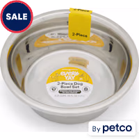 EveryYay Two Pack Stainless Steel Dog Bowls