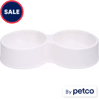 EveryYay Essentials Gray Plastic Dog & Cat Double Diner Bowls