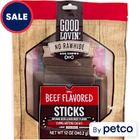 Good Lovin' Rawhide Free Small Beef Stick for Dogs