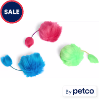 Leaps & Bounds Fur Ball Rattle Assorted Cat Toy