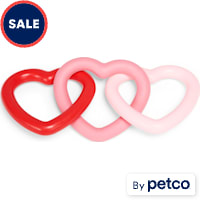 YOULY Chain Hearts Rubber Dog Toy