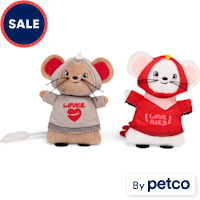YOULY Valentine Mice Plush Cat Toys