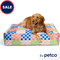 YOULY Pop Art Checkered Lounger Dog Bed