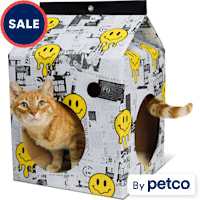 YOULY Pop Art Carton Scratch Condo Cat Toy