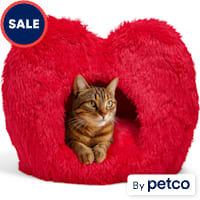 YOULY Heart Shaped Hooded Pet Bed