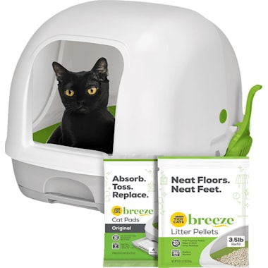 So Phresh Scatter Shield High-Back Litter Box in Gray, 24 L X 18 W X 10 H