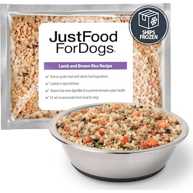 JustFoodForDogs Daily Diets Lamb & Brown Rice Frozen Dog Food 72 oz. Case of 7 Great dog food