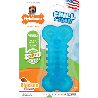 Pet Life 'Denta-Bone' TPR Treat Dispensing and Dental Cleaning Durable Dog Toy - Orange