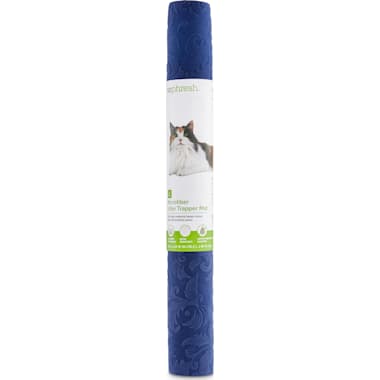 Drymate Brown Stripe Tan Paw Personalized Cat Litter Mat, 20 L X 28 W X  0.12 H