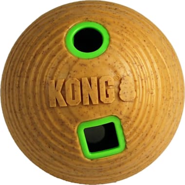 KONG Treat Dispenser Bamboo Feeder Ball Dog Toy, Medium, Petco