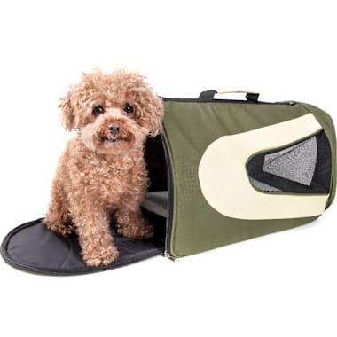 Pet Life Brown Airline Approved 'Flightmax' Collapsible Pet Carrier, 18 L  X 11 W X 11 H