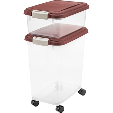 Iris Brown Airtight Pet Food Storage Container Combo, Pack of 3