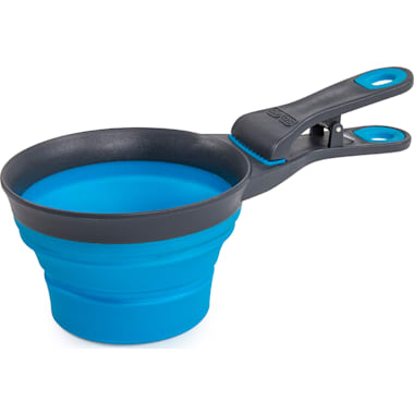 KindTail Sky Blue Portable Food Storage Dog Bowl, 3.75 Cups