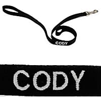 Coastal Pet 3/4" Personalized Nylon Leash in Black