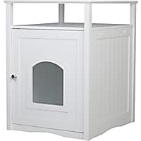 Zoovilla Cat Washroom Night Stand & Pet House in White