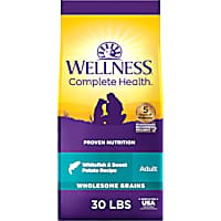 Wellness Complete Health Wholesome Grains, Natural, Whitefish & Sweet Potato Recipe Dry Dog Food