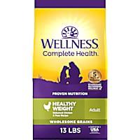 Wellness Complete Health Natural Wholesome Grains, Healthy Weight Chicken & Peas Recipe Dry Dog Food